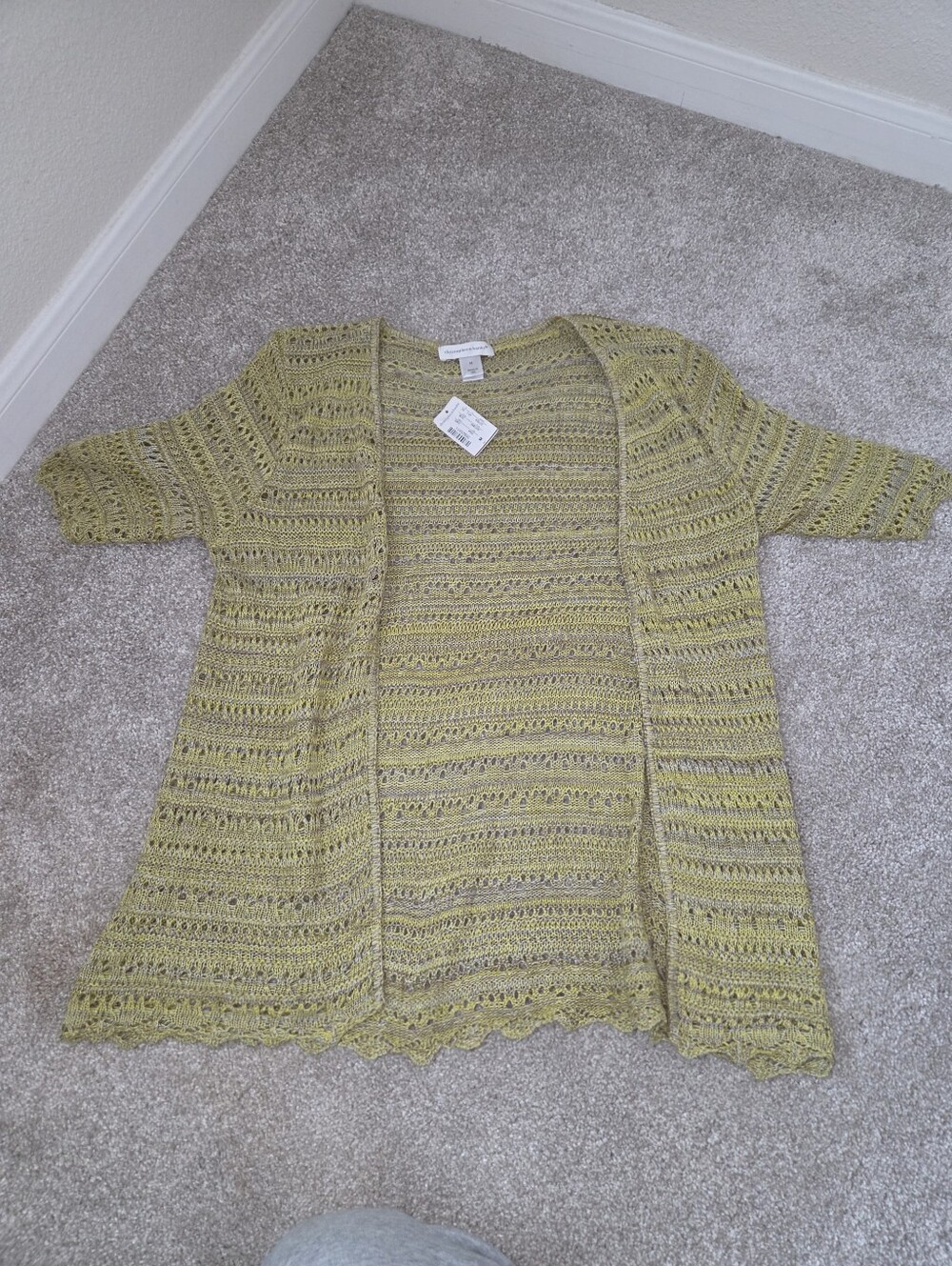 Christopher & Banks Size Medium Green Caridgan